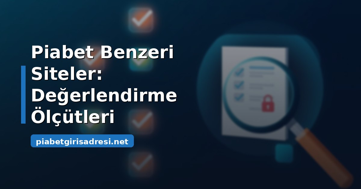 Bahis platformu değerlendirme ölçütlerini gösteren kontrol listesi görseli