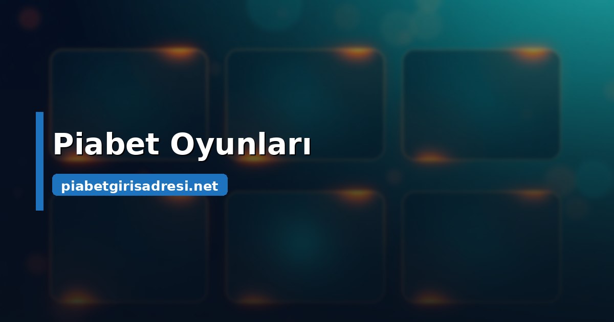 Piabet oyun kategorilerini gösteren soyut arayüz düzeni